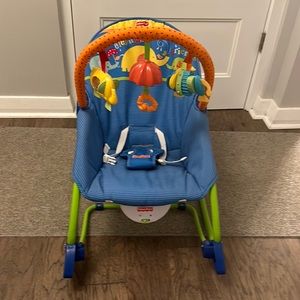 Fisher-price Baby Rocking Chair Bouncer With Hanging Rattle Rack